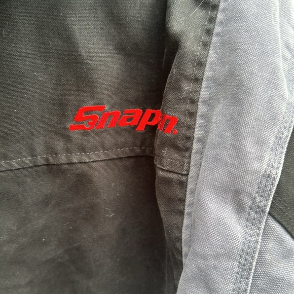 Vintage Snap-On Mens Heavyweight Canvas Workwear Jacket Black/Grey Size XL - Picture 10 of 15